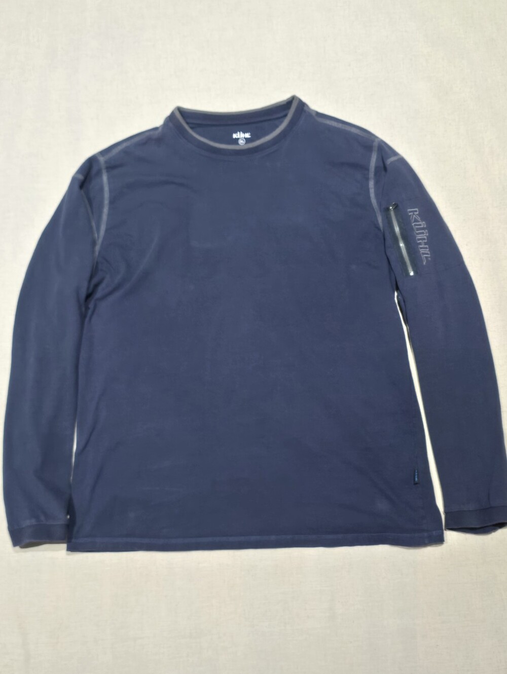 Kuhl Mens Kommando Crew Wildfibre Shirt Navy Size XL